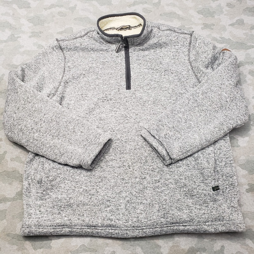 Orvis Sweatshirt Mens 2XL Gray Quarter Zip Long Sleeve Outdoors